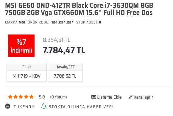 MSI Düşük Bütçeli 2. El Oyun Bilgisayarı Ucuza Satılık Güncel Fiyat